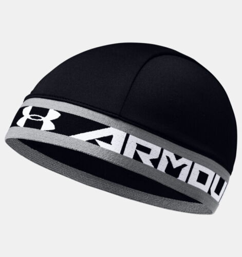 Under Armour -  Black/White Moisture Wicking Skull Wrap Cap Under Armour