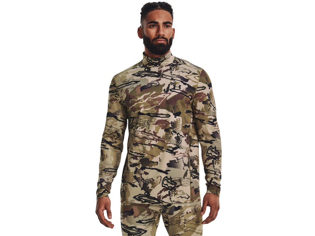 Men's ColdGear Infrared Camo Mock Long Sleeve Under Armour