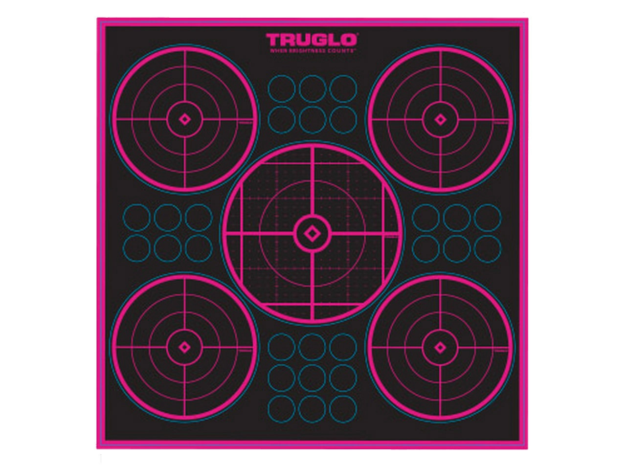 Target Pink 5-Bull 12'' x 12'' - 6 Pack