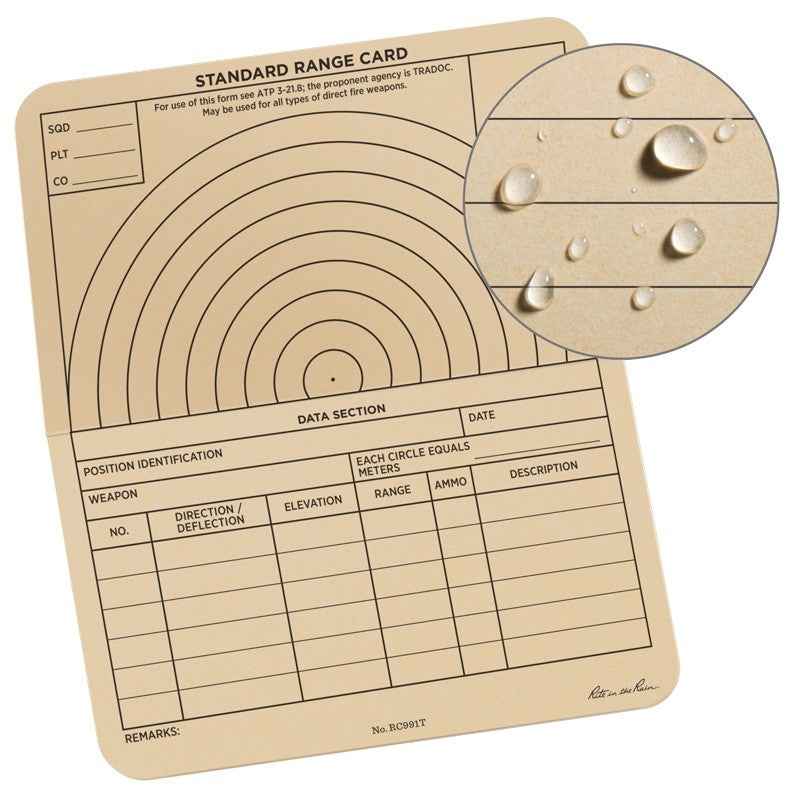 6 X 5 Combat Range Card – AE Tactical