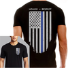 Men's T-Shirt - Thin Blue Line Flag Thin Blue Line