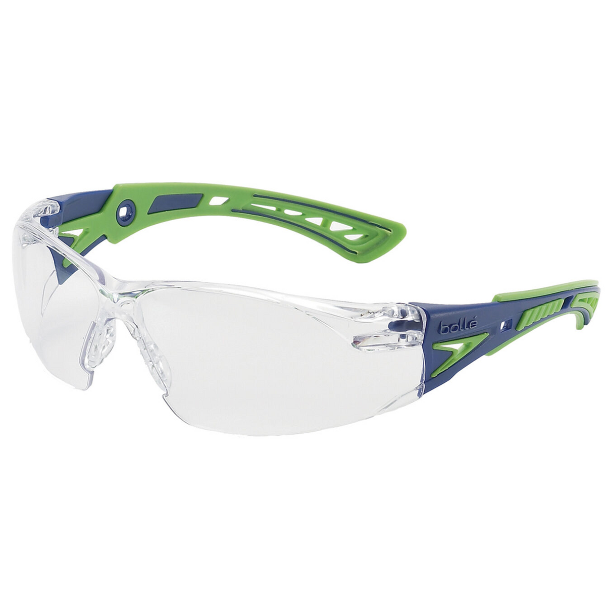 RUSH+ SAFETY SPECTACLES PC CLEAR PLATINUM PC TPR RIMLESS – AE Tactical