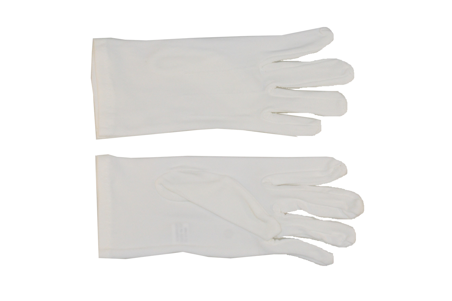 Parade Slip-On Gloves - Nylon Stretch w/ Raised Pointing - White Hero's Pride