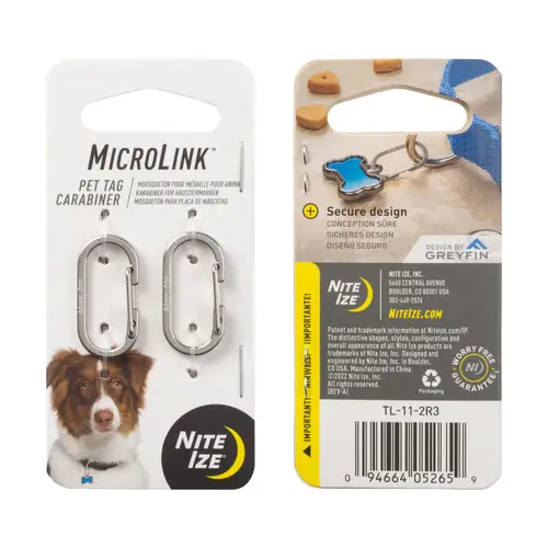 Microlink Pet Tag Carabiner - 2 Pack Nite-Ize