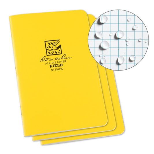 Field-Flex Stapled Notebook - 3 Pack Yellow Rite in the Rain