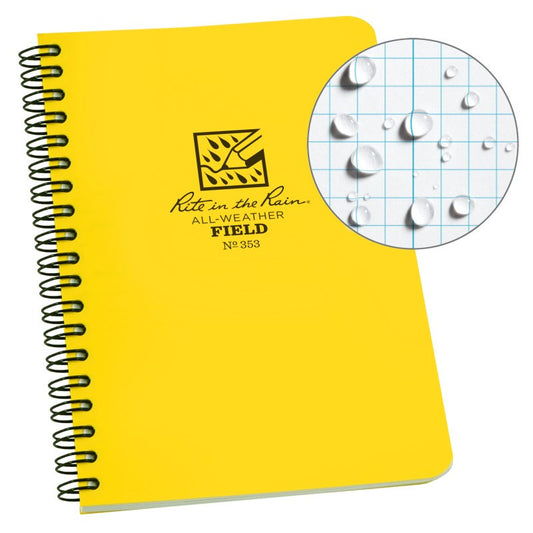 Polydura Side Spiral Field Notebook - 4.875 x 8.125 Rite in the Rain