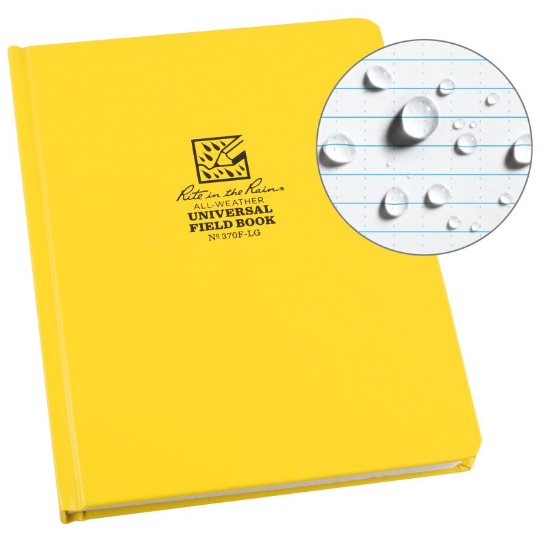 Fabrikoid Universal Hard Cover Book - 4.75 x 7.5 Yellow Rite in the Rain