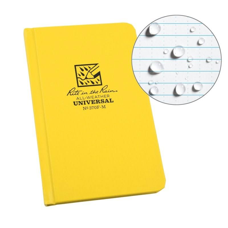 Fabrikoid Universal Hard Cover Book - 4.75 x 7.5 Yellow Rite in the Rain