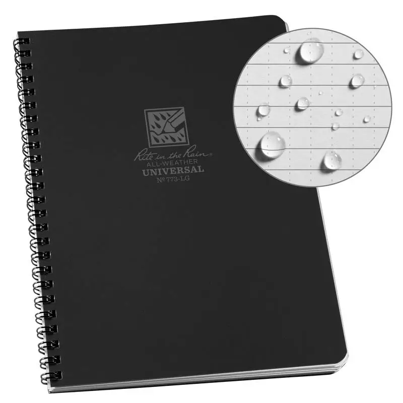 Large Side Spiral Notebook - Universal Pattern Rite in the Rain