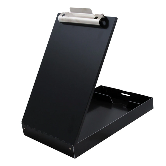 Redi-Rite Recycled Aluminum Storage Clipboard - Letter Size - Black